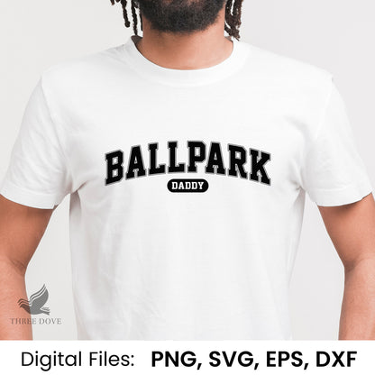 Retro Ballpark Daddy Varsity SVG