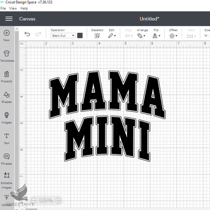 Retro Mama Mini Varsity SVG