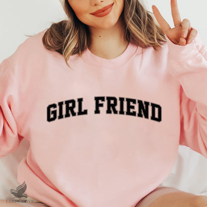 Retro Girl Friend Varsity SVG