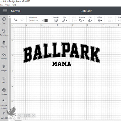 Ballpark Mama Retro Varsity SVG