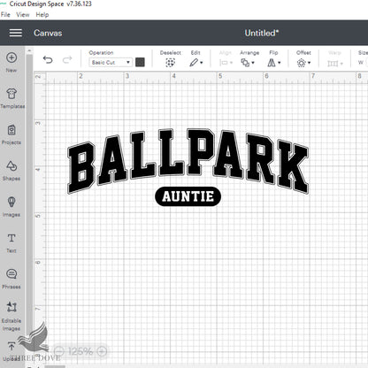 Retro Ballpark Auntie Varsity SVG