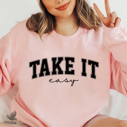 Retro Take it easy Varsity SVG