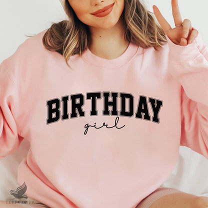 Retro Birthday Girl Varsity SVG