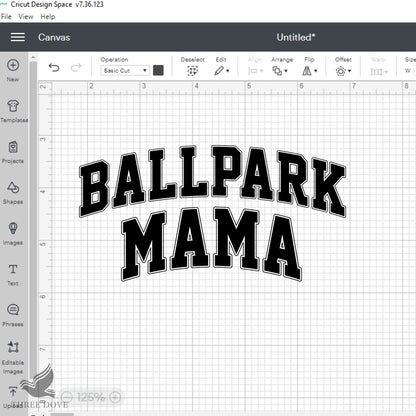 Retro Ballpark Mama Varsity SVG