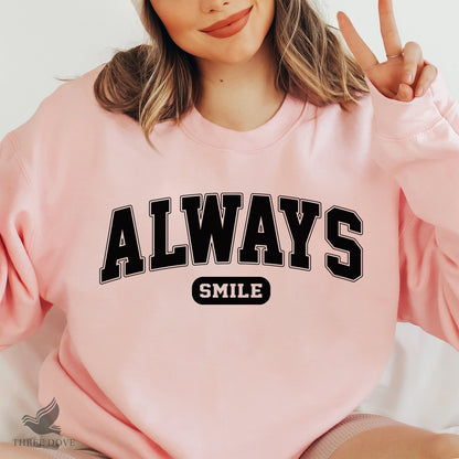 Retro Always Smile Varsity SVG