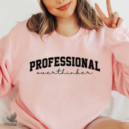 Retro Professional Overthinker Varsity SVG