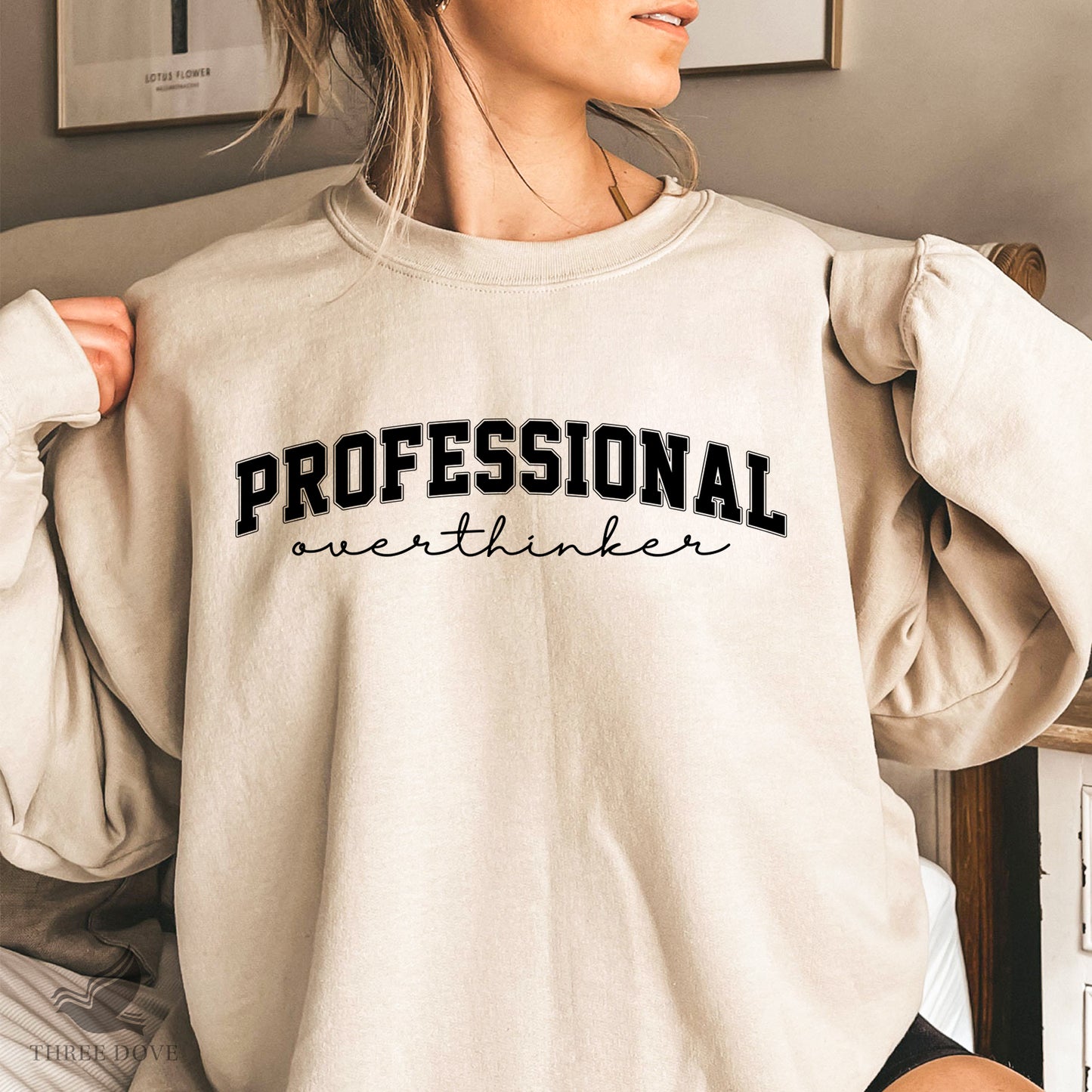 retro professional overthinker varsity svg