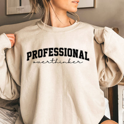 Retro Professional Overthinker Varsity SVG