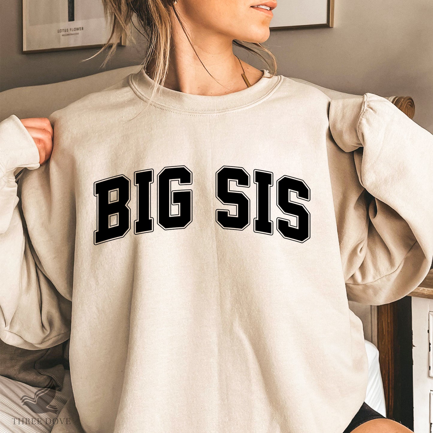 retro big sis varsity svg