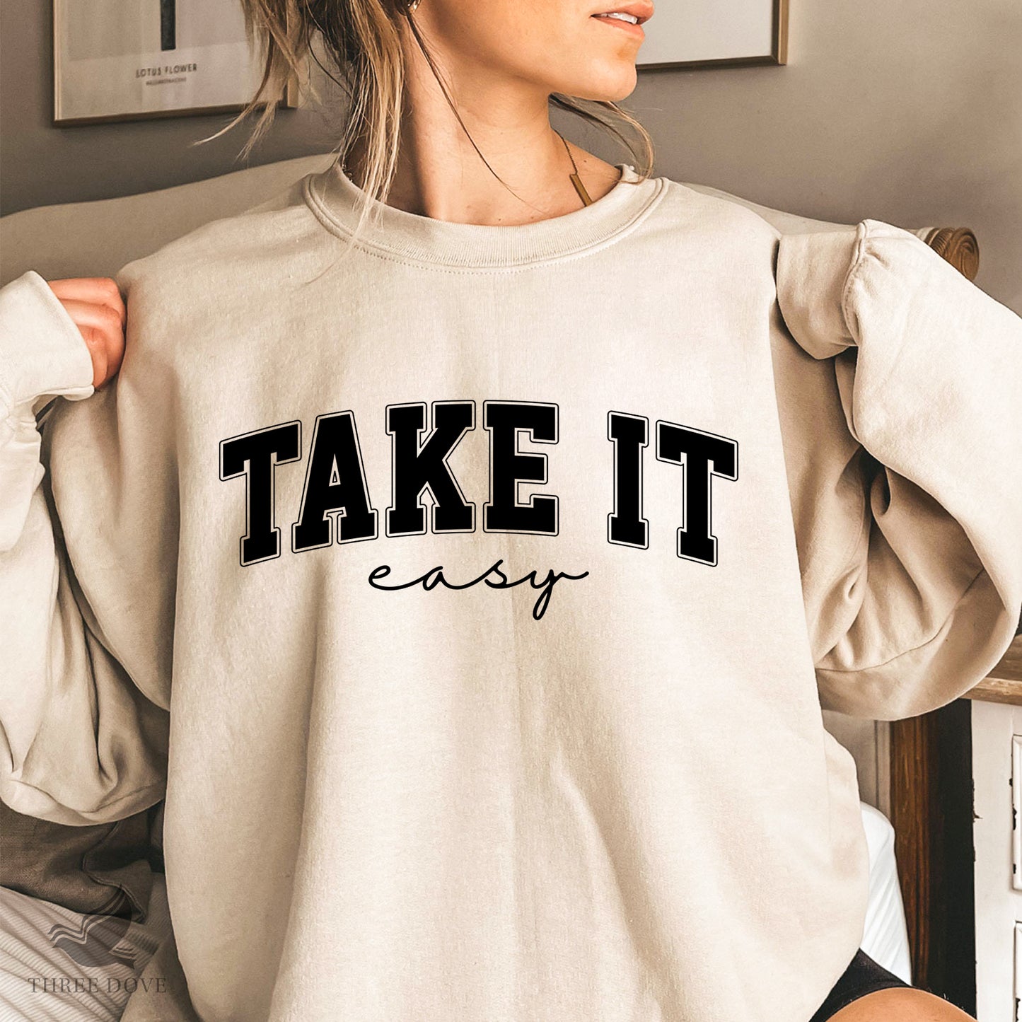 retro take it easy varsity svg