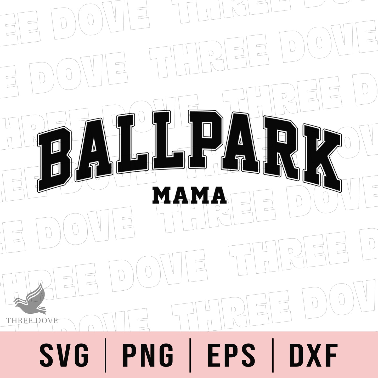 ballpark mama retro varsity svg