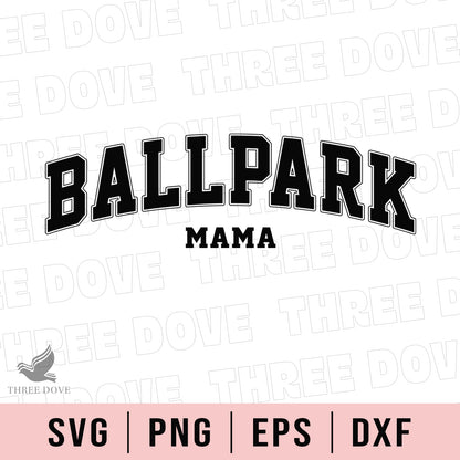 Ballpark Mama Retro Varsity SVG