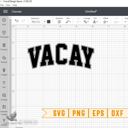 Retro Vacay Varsity SVG