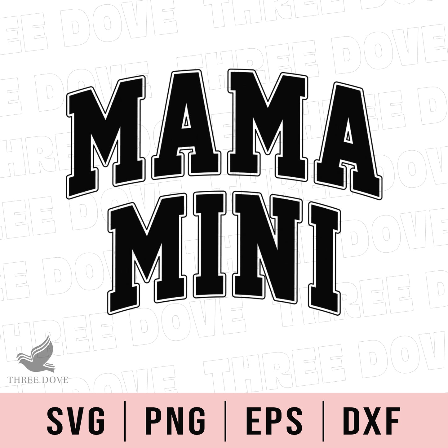 retro mama mini varsity svg