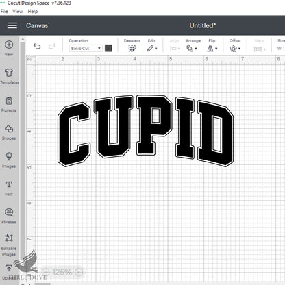 Retro Cupid Varsity SVG