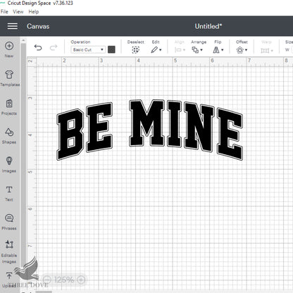 Retro Be Mine Varsity SVG