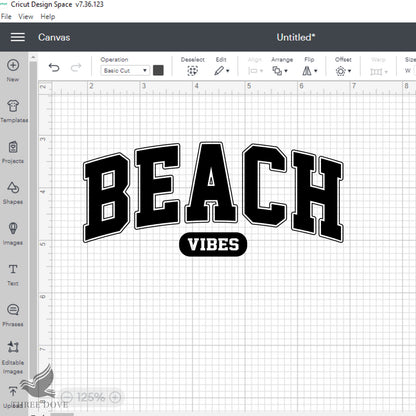 Retro Beach Vibes Varsity SVG