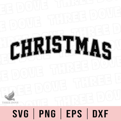 Retro Christmas Varsity SVG