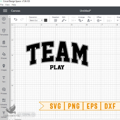 Team Play Retro Varsity SVG