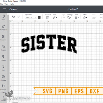 Retro Sister Varsity SVG