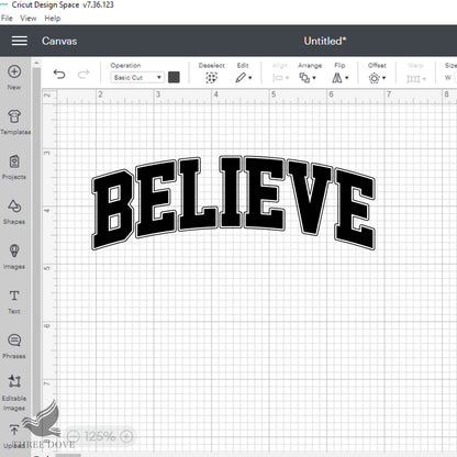 Retro Believe Varsity SVG