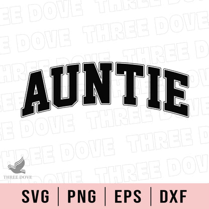 Retro Auntie Varsity SVG