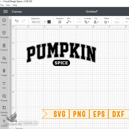 Pumpkin Spice Varsity SVG