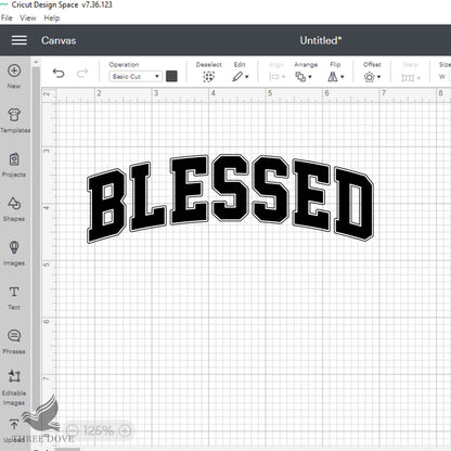 Retro Blessed Varsity SVG