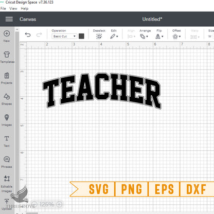 Retro Teacher Varsity SVG