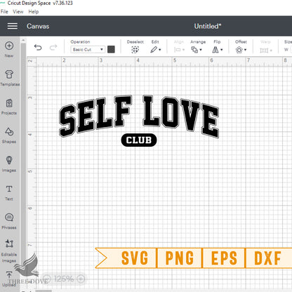 Self Love Club Varsity SVG