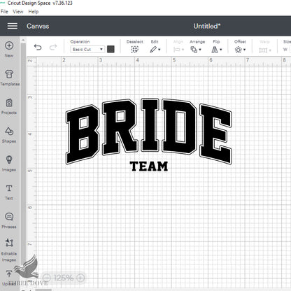 Retro Bride Team Varsity SVG