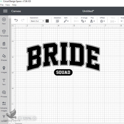 Retro Bride Squad Varsity SVG