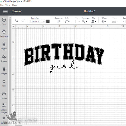 Retro Birthday Girl Varsity SVG