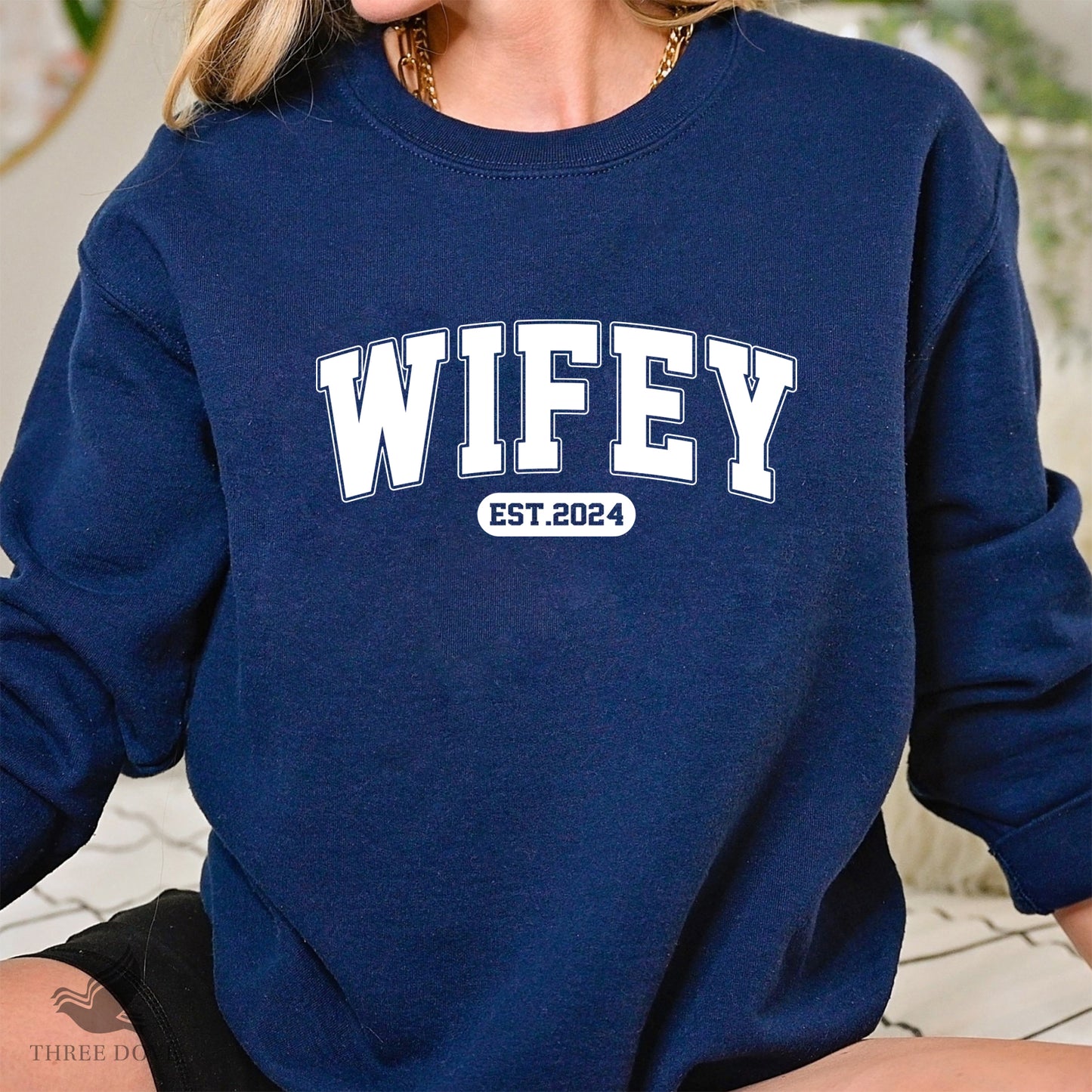 retro wifey est.2024 varsity svg