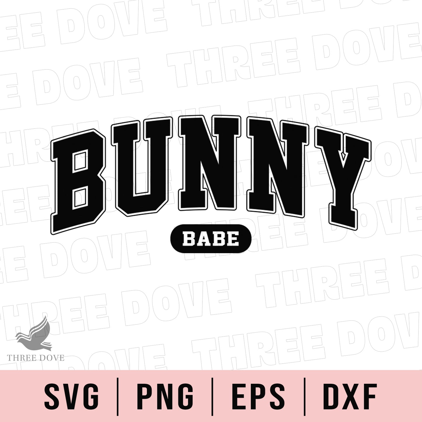 retro bunny babe varsity svg