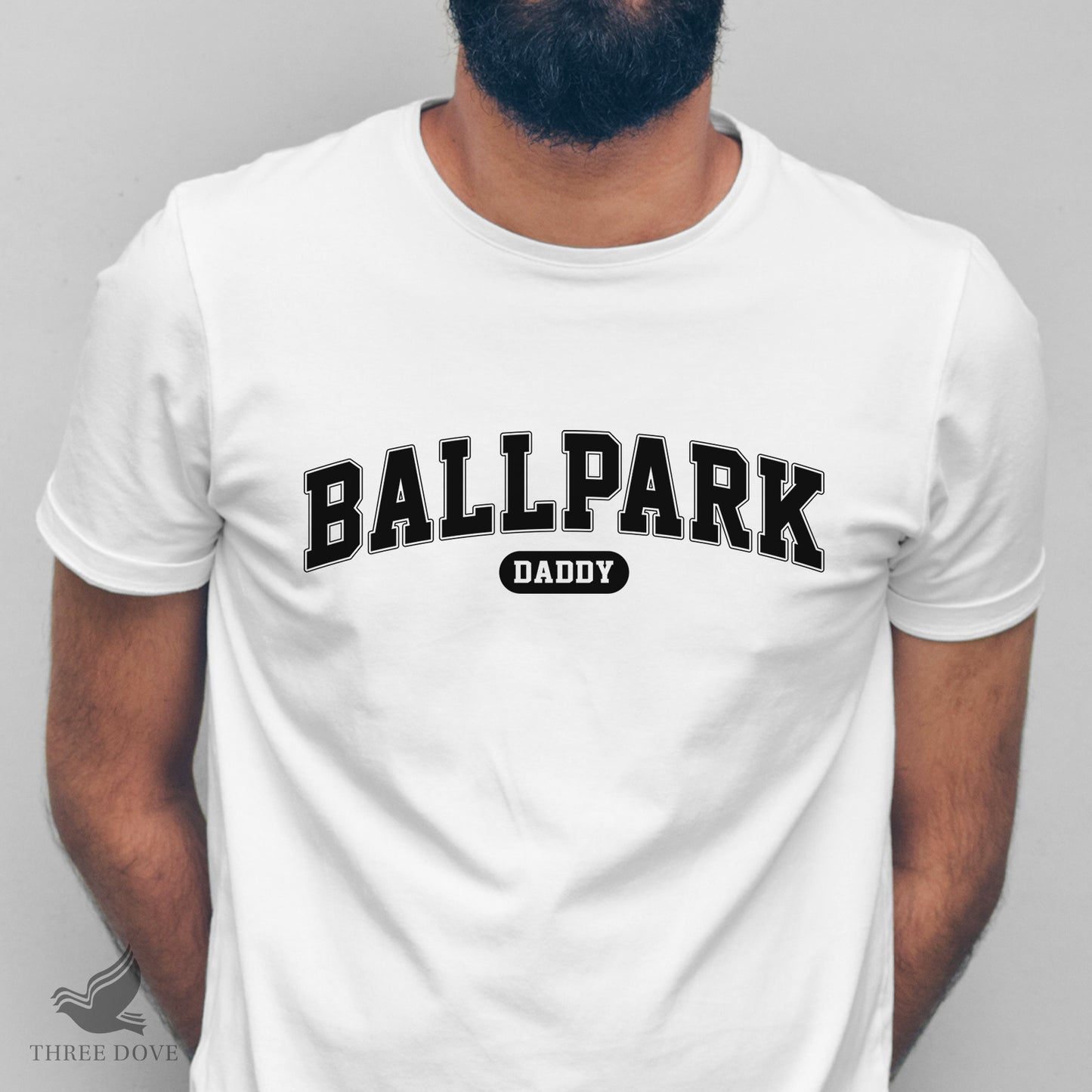 retro ballpark daddy varsity svg