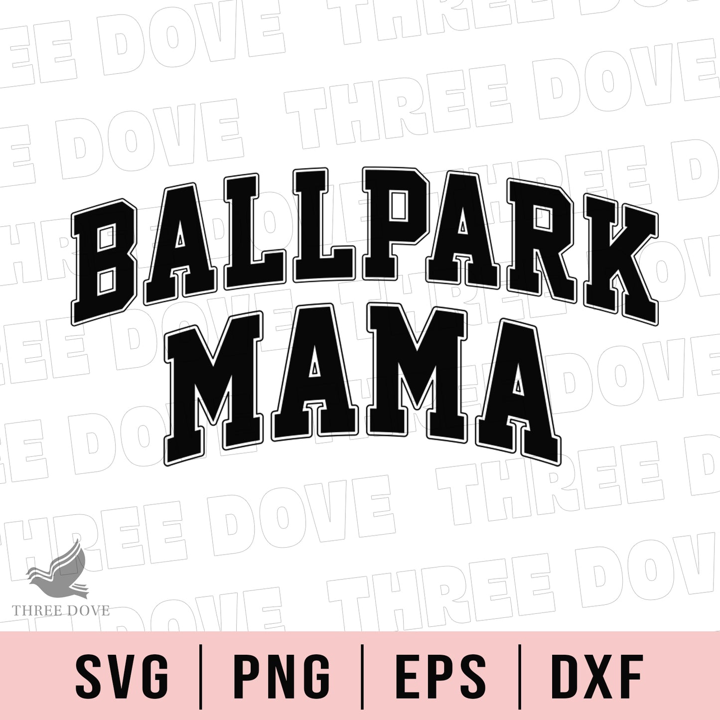 retro ballpark mama varsity svg