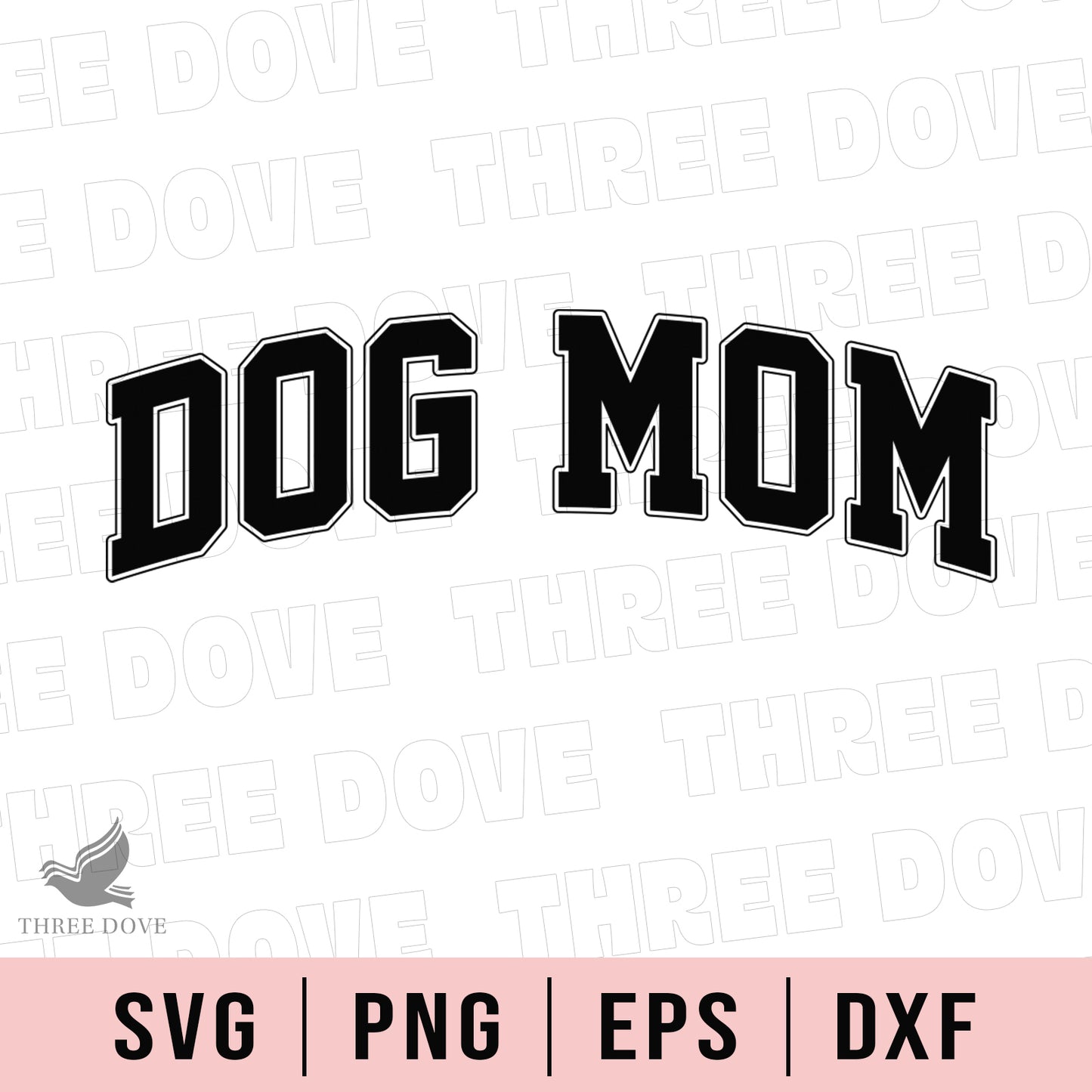 retro dog mom varsity svg