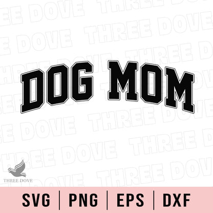 Retro Dog Mom Varsity SVG