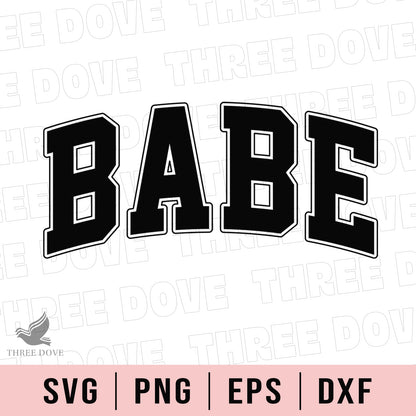 Retro Babe Varsity SVG