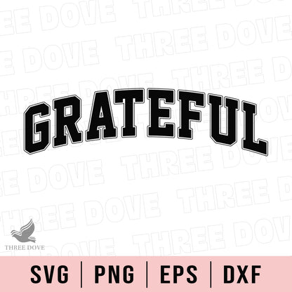 Retro Grateful Varsity SVG