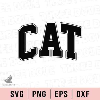 Retro Cat Varsity SVG