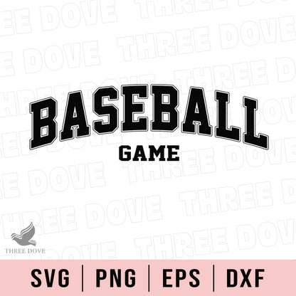 Retro Baseball Game Varsity SVG