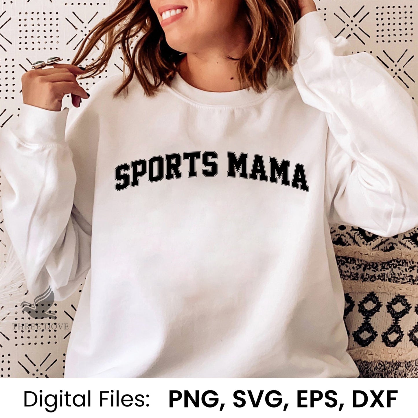 retro sports mama varsity svg