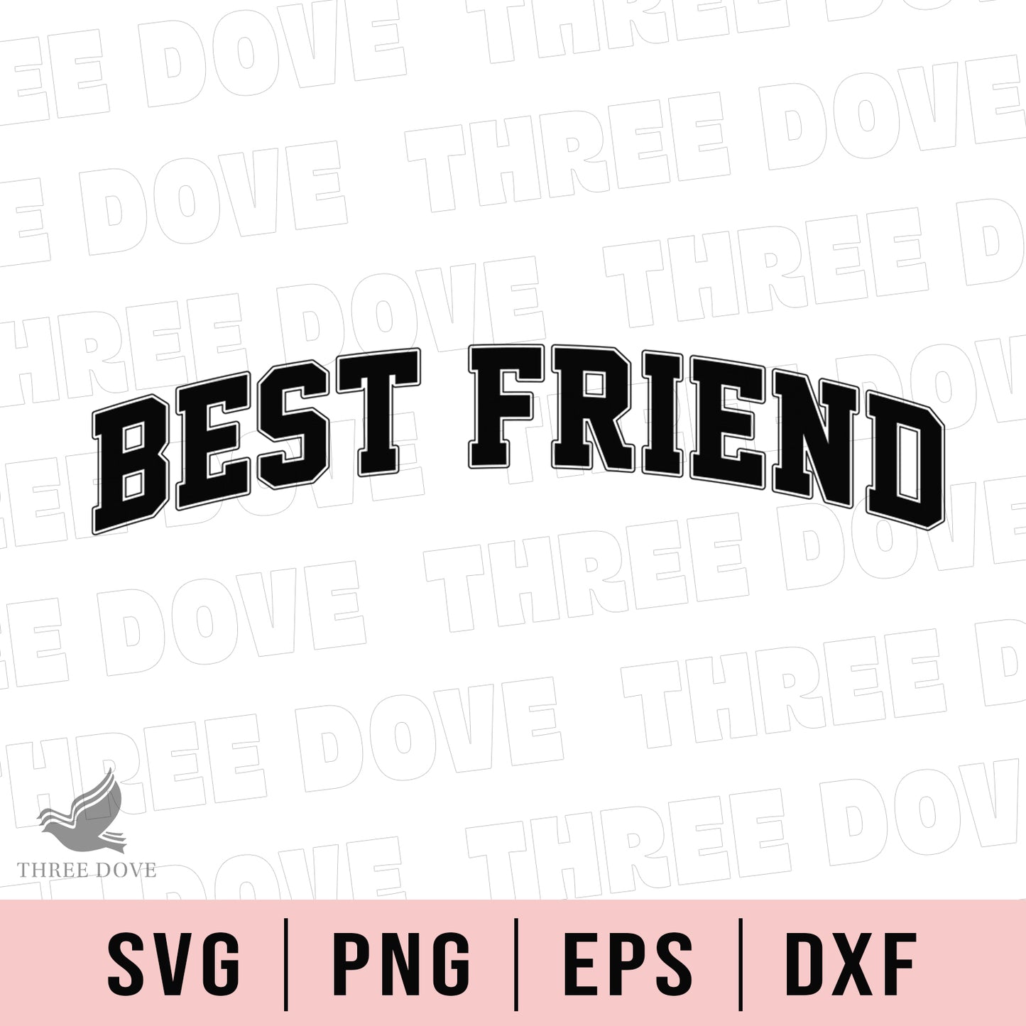 retro best friend varsity svg