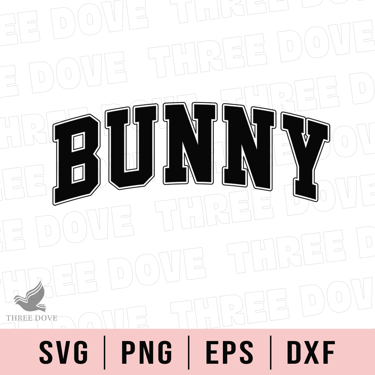 retro bunny varsity svg