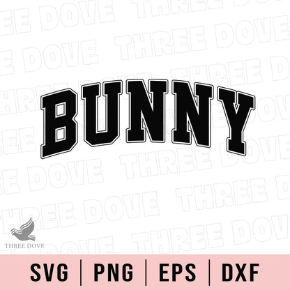 Retro Bunny Varsity SVG