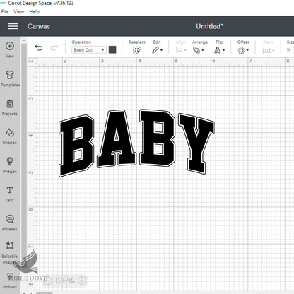 Retro Baby Varsity SVG