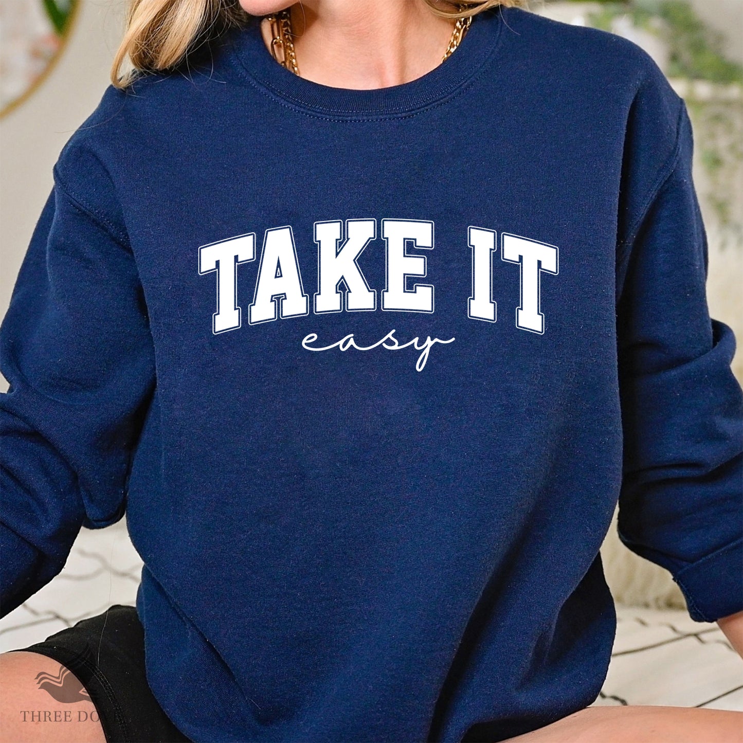 retro take it easy varsity svg