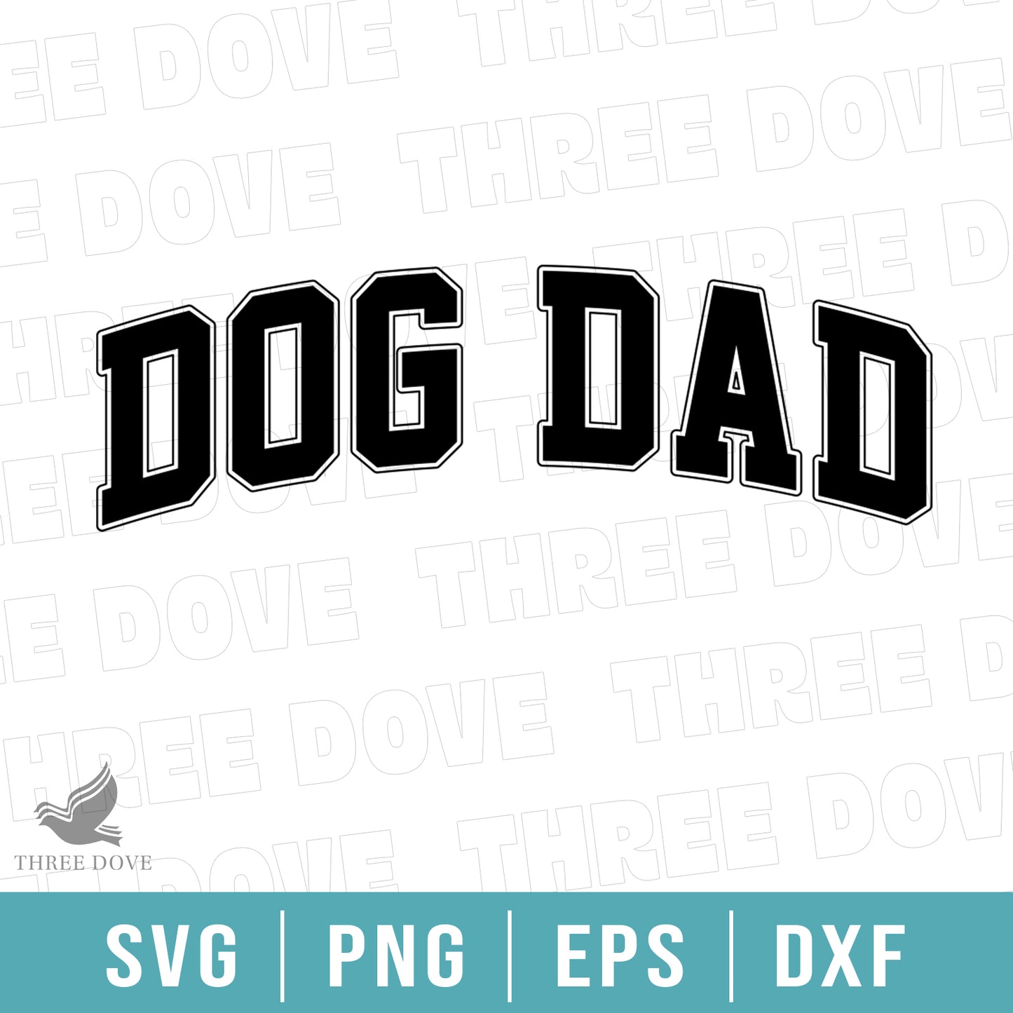 retro dog dad varsity svg